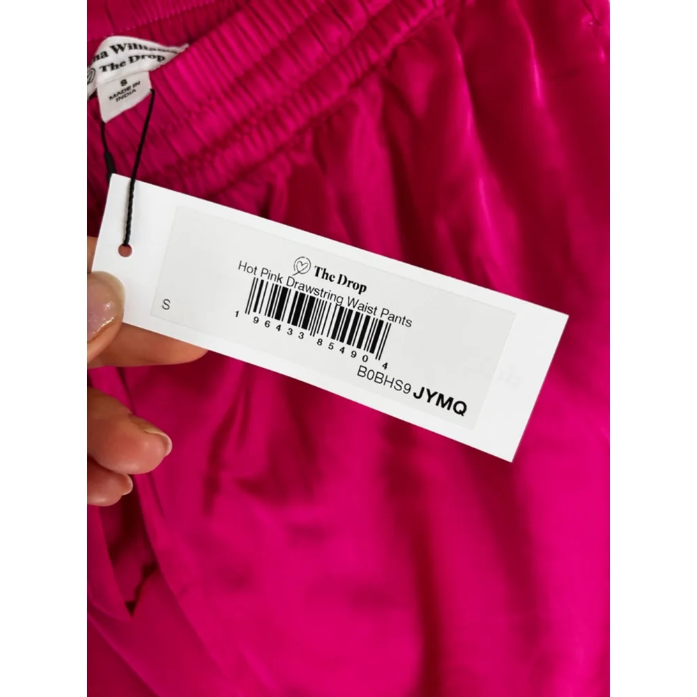 Women's Porsha Williams The Drop Pants Size S Hot Pink Drawstring - Picture 5 of 7